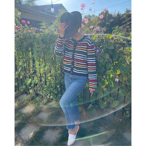 La Ligne x Target Women's Textured Striped Cardigan Sweater - Picture 6 of 6